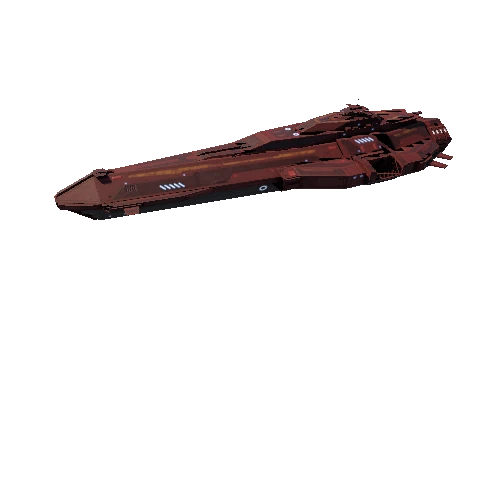 ScifiBattleshipExcaliburHullRed