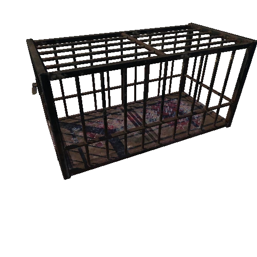 Animal_Cage_Static_Metal_Damaged_Blood