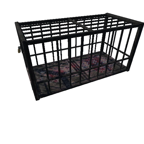 Animal_Cage_Static_Steel_Black_Blood