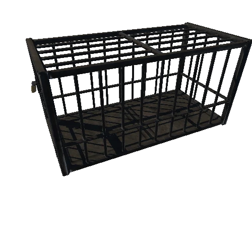 Animal_Cage_Static_Steel_Black_Dirty