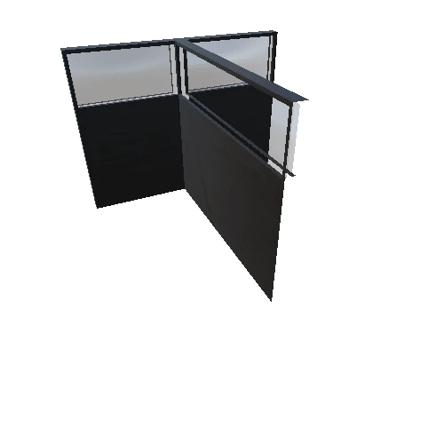 Cubicle_TWall_WoodBlack