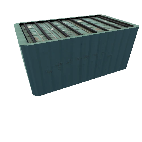 ScifiFreighterMKICargoContainerABlue